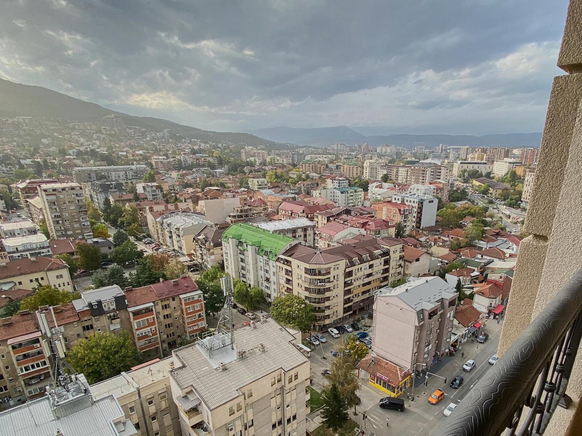 Stylish Studio, Skopje Centre - Private Parking - Panoramic Views Exteriör bild